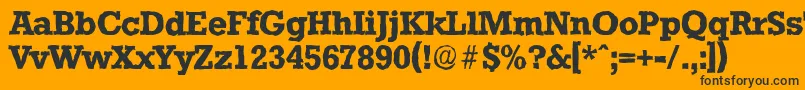 StaffordantiqueBold Font – Black Fonts on Orange Background