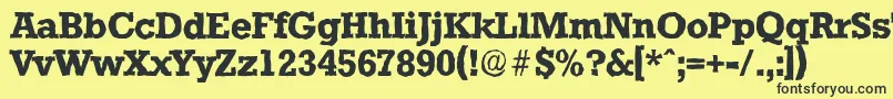 StaffordantiqueBold Font – Black Fonts on Yellow Background