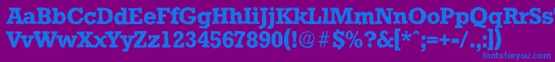 フォントStaffordantiqueBold – 紫色の背景に青い文字