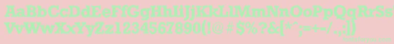 StaffordantiqueBold Font – Green Fonts on Pink Background