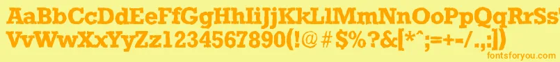 StaffordantiqueBold Font – Orange Fonts on Yellow Background