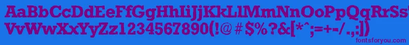 StaffordantiqueBold Font – Purple Fonts on Blue Background