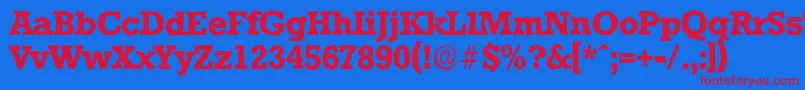 StaffordantiqueBold Font – Red Fonts on Blue Background