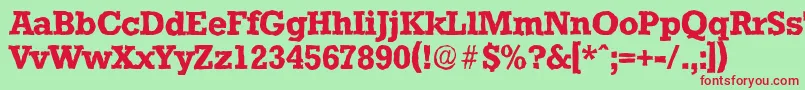 StaffordantiqueBold Font – Red Fonts on Green Background