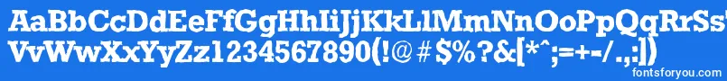 フォントStaffordantiqueBold – 青い背景に白い文字