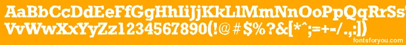 フォントStaffordantiqueBold – オレンジの背景に白い文字