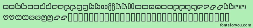 フォントBukkake ffy – 緑の背景に黒い文字