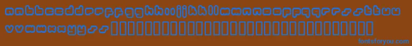 Czcionka Bukkake ffy – niebieskie czcionki na brązowym tle