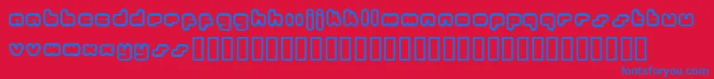 Bukkake ffy Font – Blue Fonts on Red Background