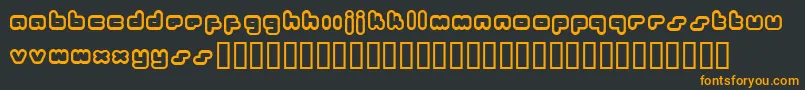 フォントBukkake ffy – 黒い背景にオレンジの文字