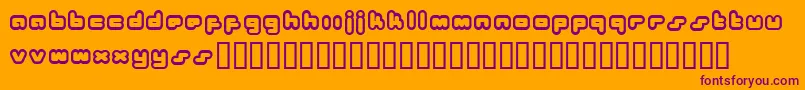 Bukkake ffy Font – Purple Fonts on Orange Background