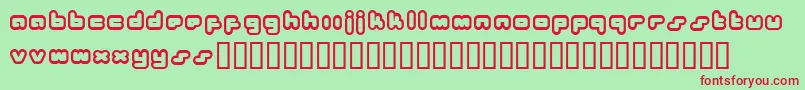 Bukkake ffy Font – Red Fonts on Green Background