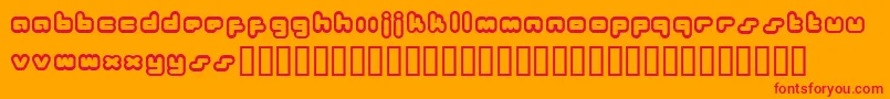 Bukkake ffy Font – Red Fonts on Orange Background