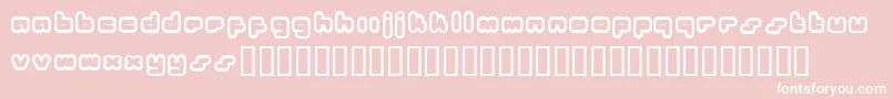 フォントBukkake ffy – ピンクの背景に白い文字