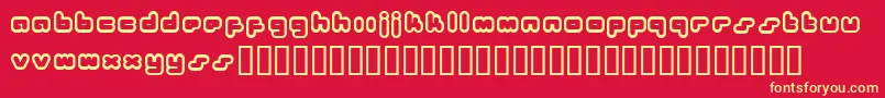 Bukkake ffy Font – Yellow Fonts on Red Background