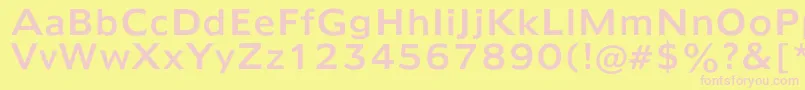 Mayfarlong Font – Pink Fonts on Yellow Background