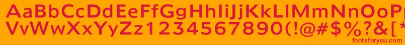 Mayfarlong Font – Red Fonts on Orange Background