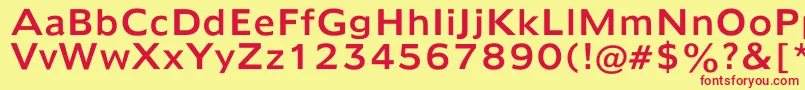 Mayfarlong Font – Red Fonts on Yellow Background