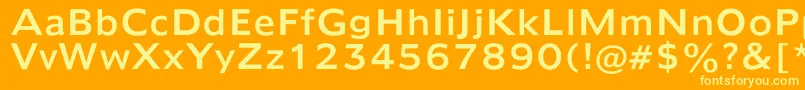 Mayfarlong Font – Yellow Fonts on Orange Background