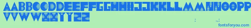 JmhAlienSound Font – Blue Fonts on Green Background