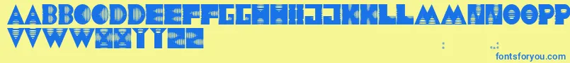 JmhAlienSound Font – Blue Fonts on Yellow Background