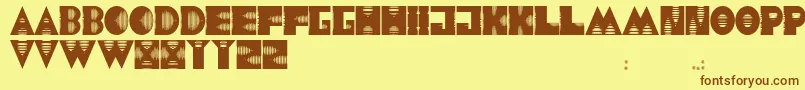 JmhAlienSound Font – Brown Fonts on Yellow Background
