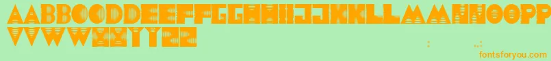 JmhAlienSound Font – Orange Fonts on Green Background