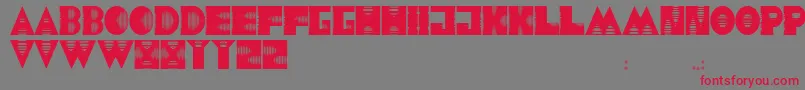 フォントJmhAlienSound – 赤い文字の灰色の背景