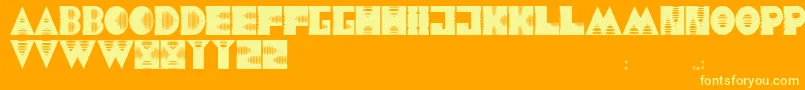 JmhAlienSound Font – Yellow Fonts on Orange Background