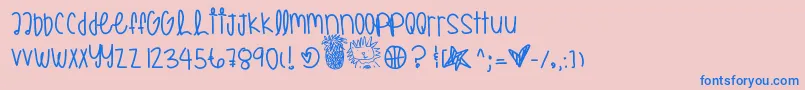 Allstargameyay Font – Blue Fonts on Pink Background