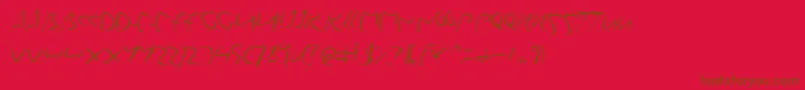 Yourstruly Font – Brown Fonts on Red Background
