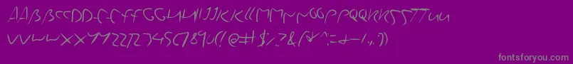 Yourstruly Font – Gray Fonts on Purple Background