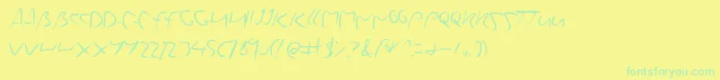 More about Yourstruly Font Yourstruly Font – Green Fonts on Yellow Background