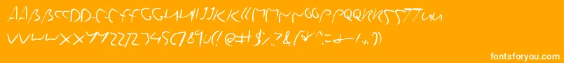フォントYourstruly – オレンジの背景に白い文字