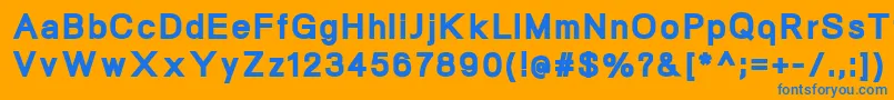 NeogramBlack Font – Blue Fonts on Orange Background