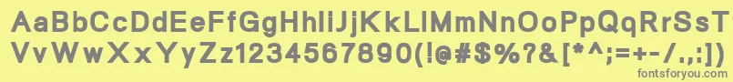 NeogramBlack Font – Gray Fonts on Yellow Background