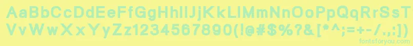 NeogramBlack Font – Green Fonts on Yellow Background