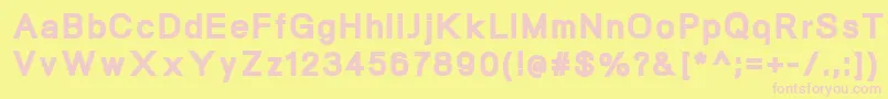 NeogramBlack Font – Pink Fonts on Yellow Background