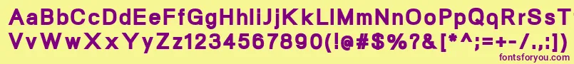 NeogramBlack Font – Purple Fonts on Yellow Background