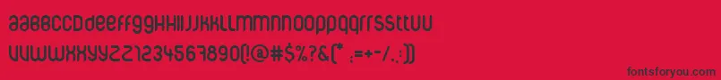 フォントCorpuscare – 赤い背景に黒い文字