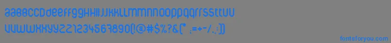 フォントCorpuscare – 灰色の背景に青い文字