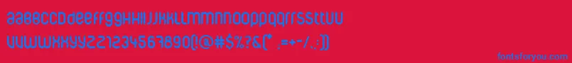 Corpuscare Font – Blue Fonts on Red Background