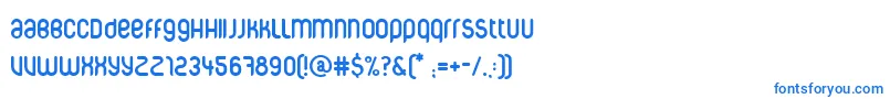 フォントCorpuscare – 白い背景に青い文字