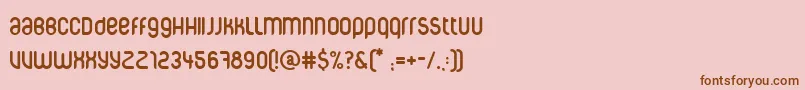 フォントCorpuscare – ピンクの背景に茶色のフォント