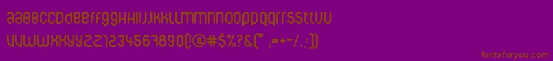フォントCorpuscare – 紫色の背景に茶色のフォント