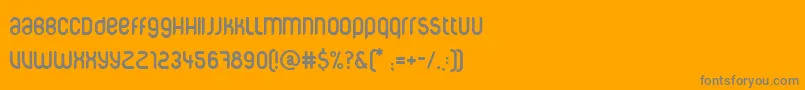フォントCorpuscare – オレンジの背景に灰色の文字