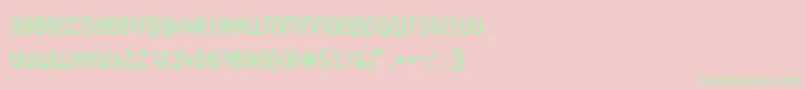 フォントCorpuscare – ピンクの背景に緑の文字