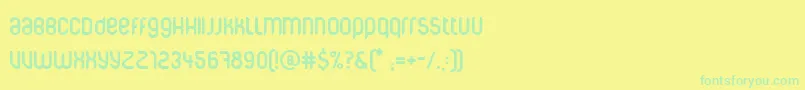 Шрифт Corpuscare – зелёные шрифты на жёлтом фоне
