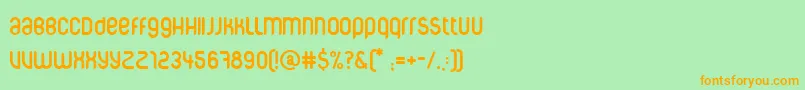 Шрифт Corpuscare – оранжевые шрифты на зелёном фоне