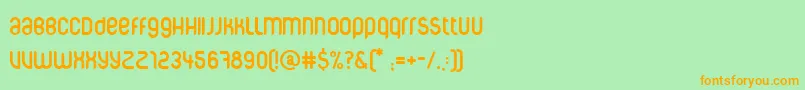 Corpuscare Font – Orange Fonts on Green Background